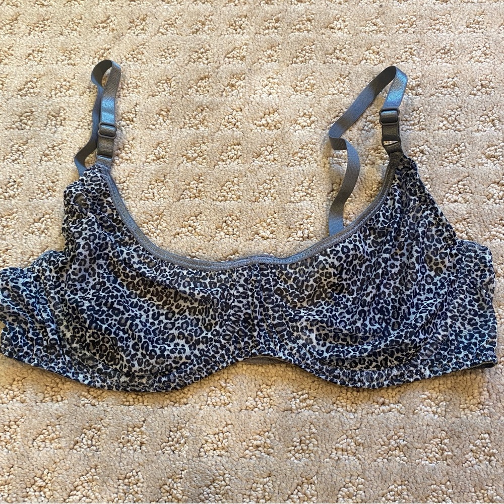 Bra, Underwire Leopard Print Y2K